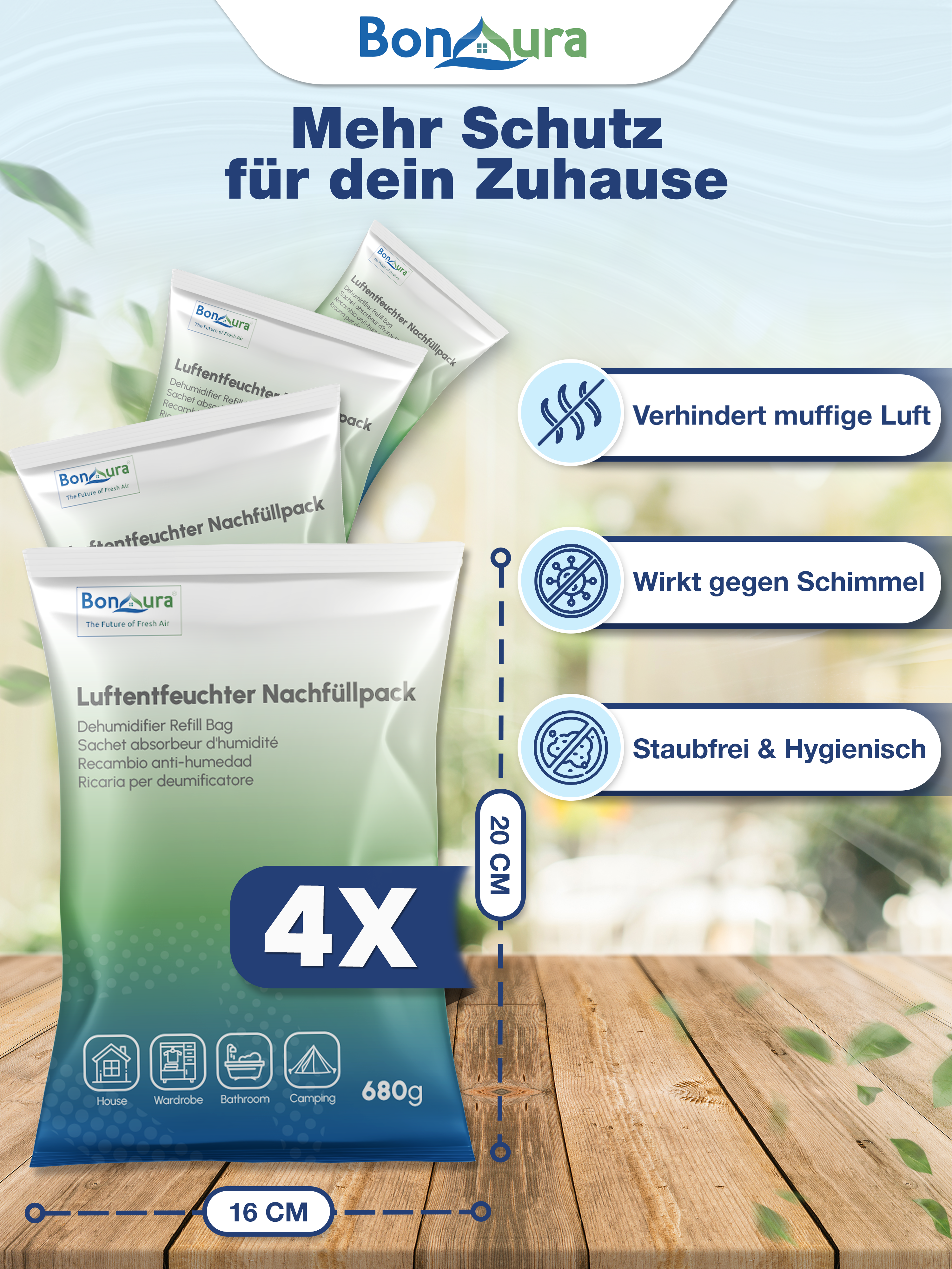 AirOne Luftentfeuchter Granulat 680g