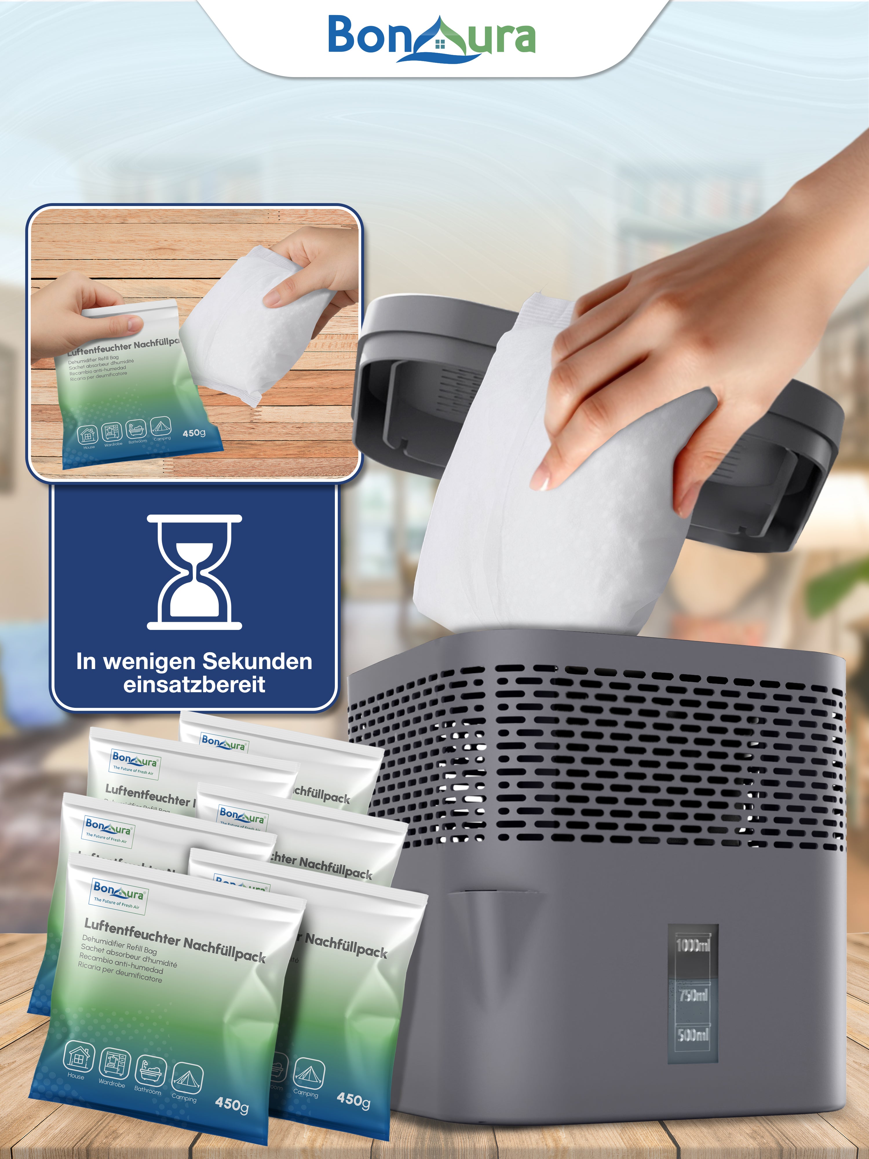 AirOne Lite Luftentfeuchter Granulat 450g