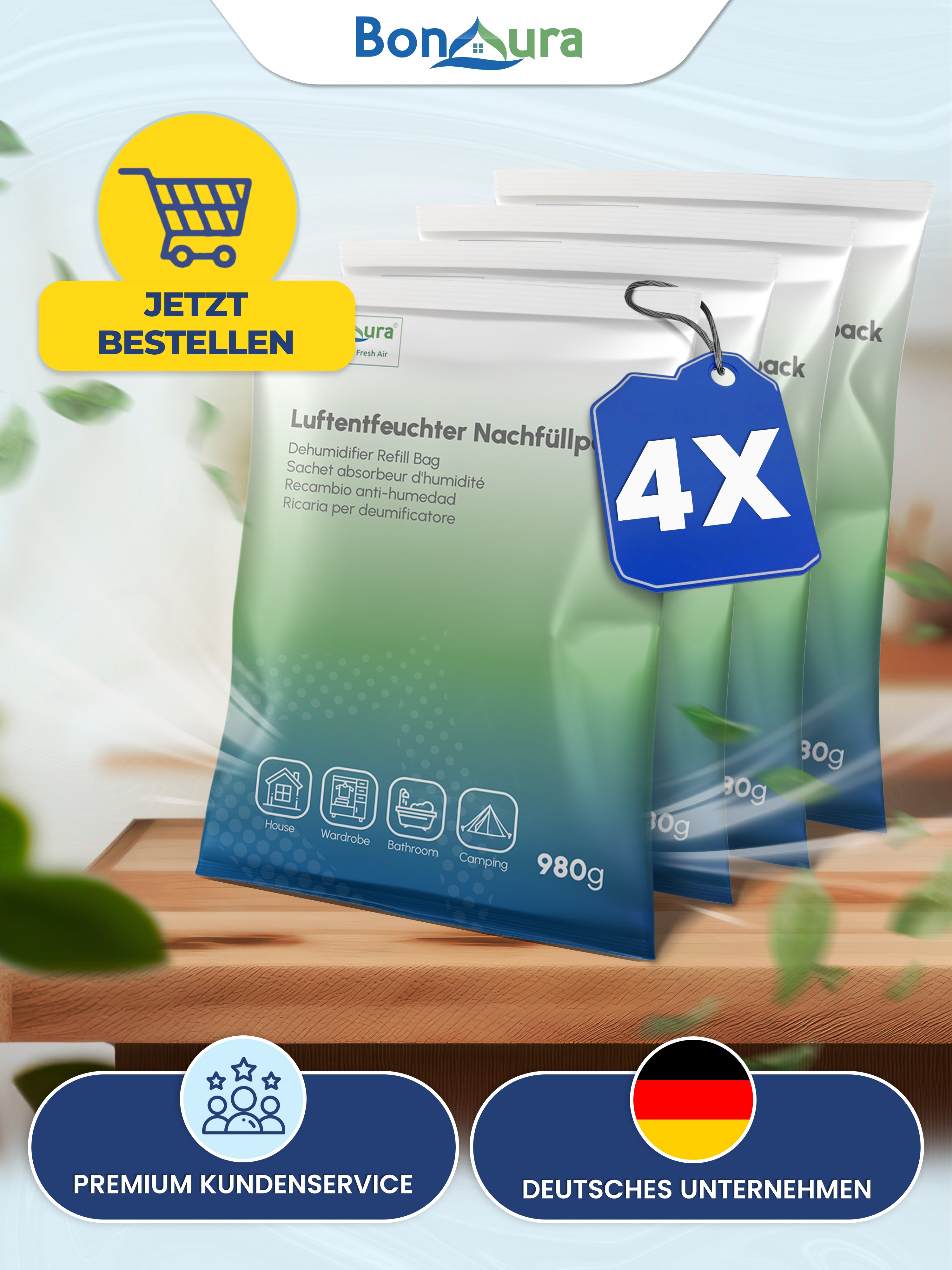 Granulés déshumidificateurs AirOne Max 980 g