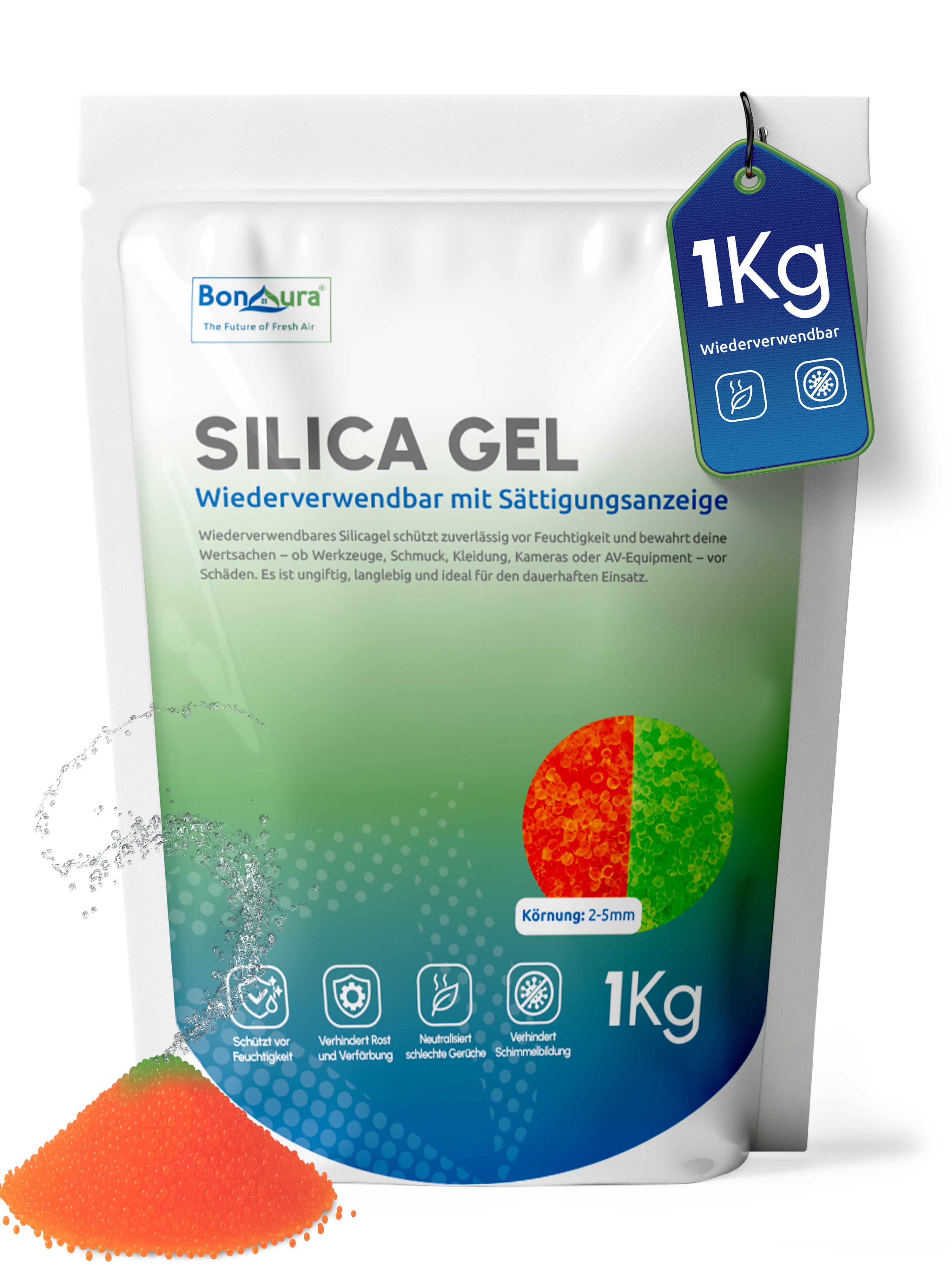Silica Gel Trockenmittel regenerierbar und wiederverwendbar