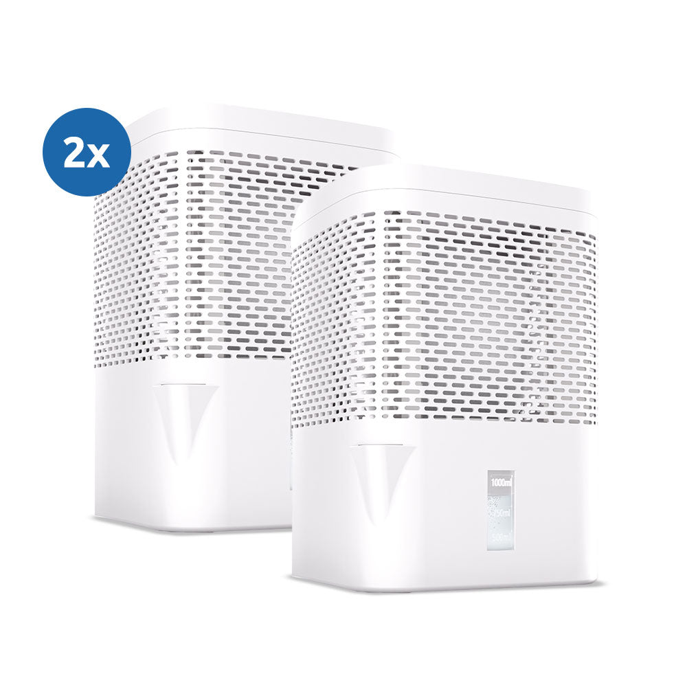 2er Set AirOne Granulat Luftentfeuchter mit 2x 680g Luftentfeuchter Granulat