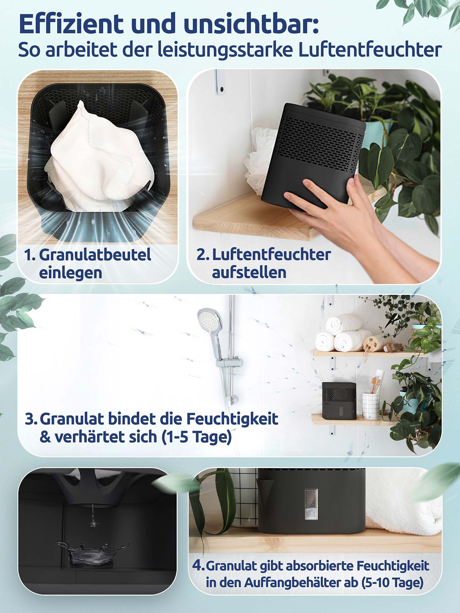 AirOne Lite Luftentfeuchter ohne Strom bis 16m²