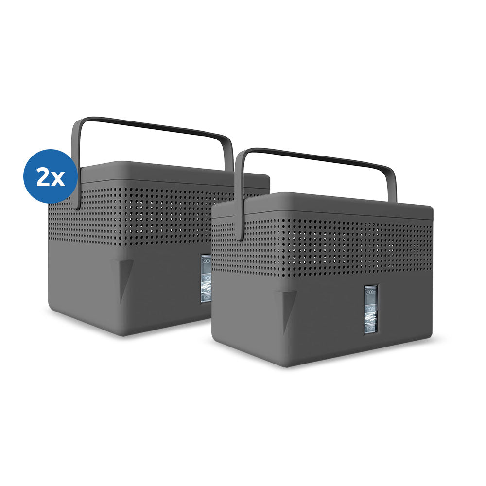 AirOne Max Granulat Luftentfeuchter 2er Set in der Farbe Titanium Gray