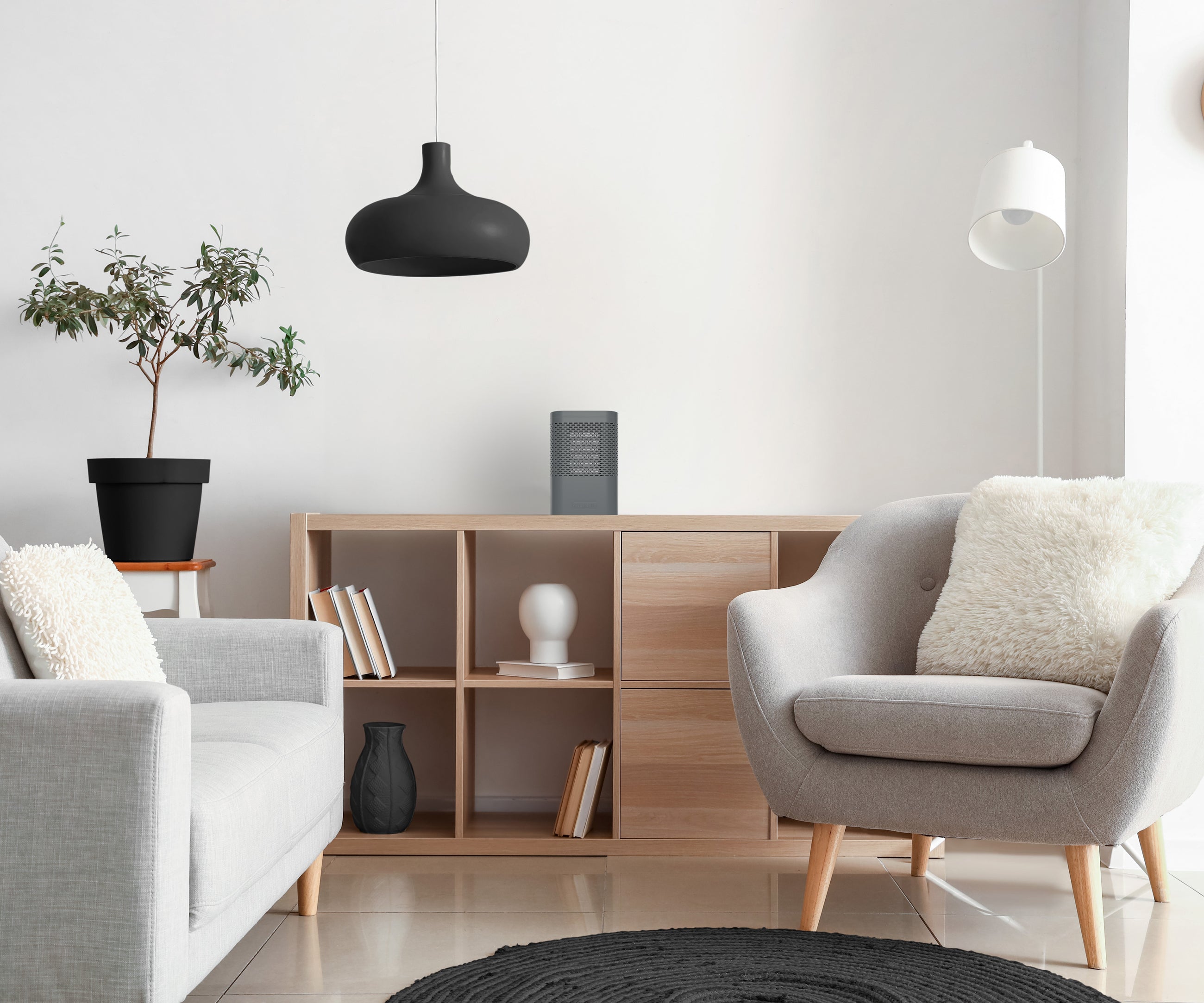 Wohnzimmer mit dem AirOne Luftentfeuchter