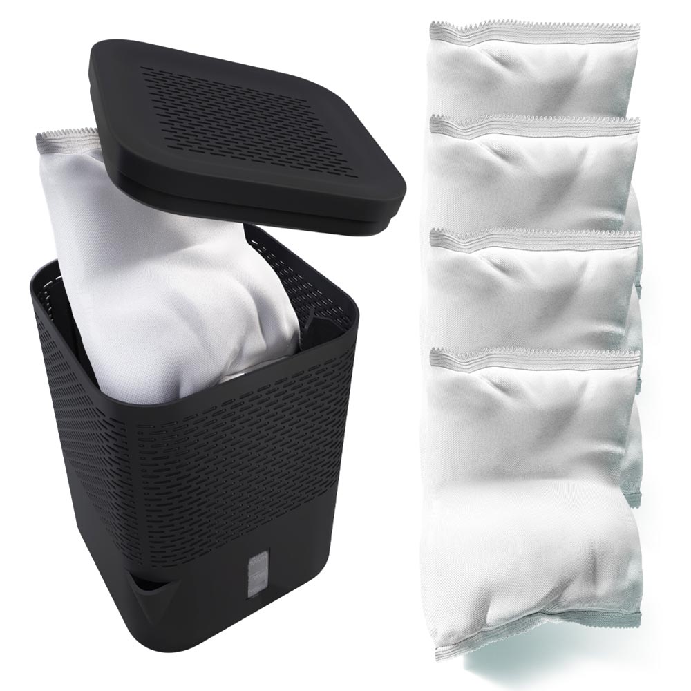 AirOne Bundle aus Luftentfeuchter ohne Strom und 5 x Granulat 680g