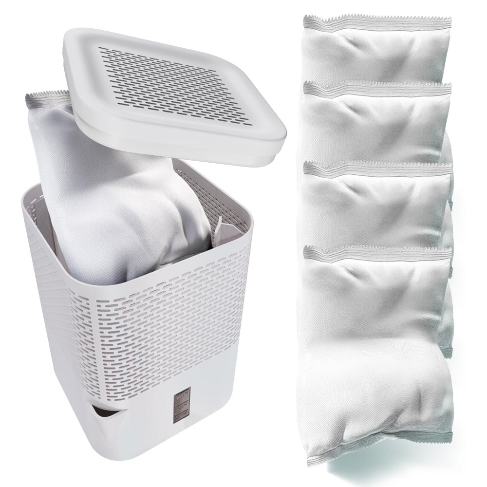 AirOne Bundle aus Luftentfeuchter ohne Strom und 5 x Granulat 680g