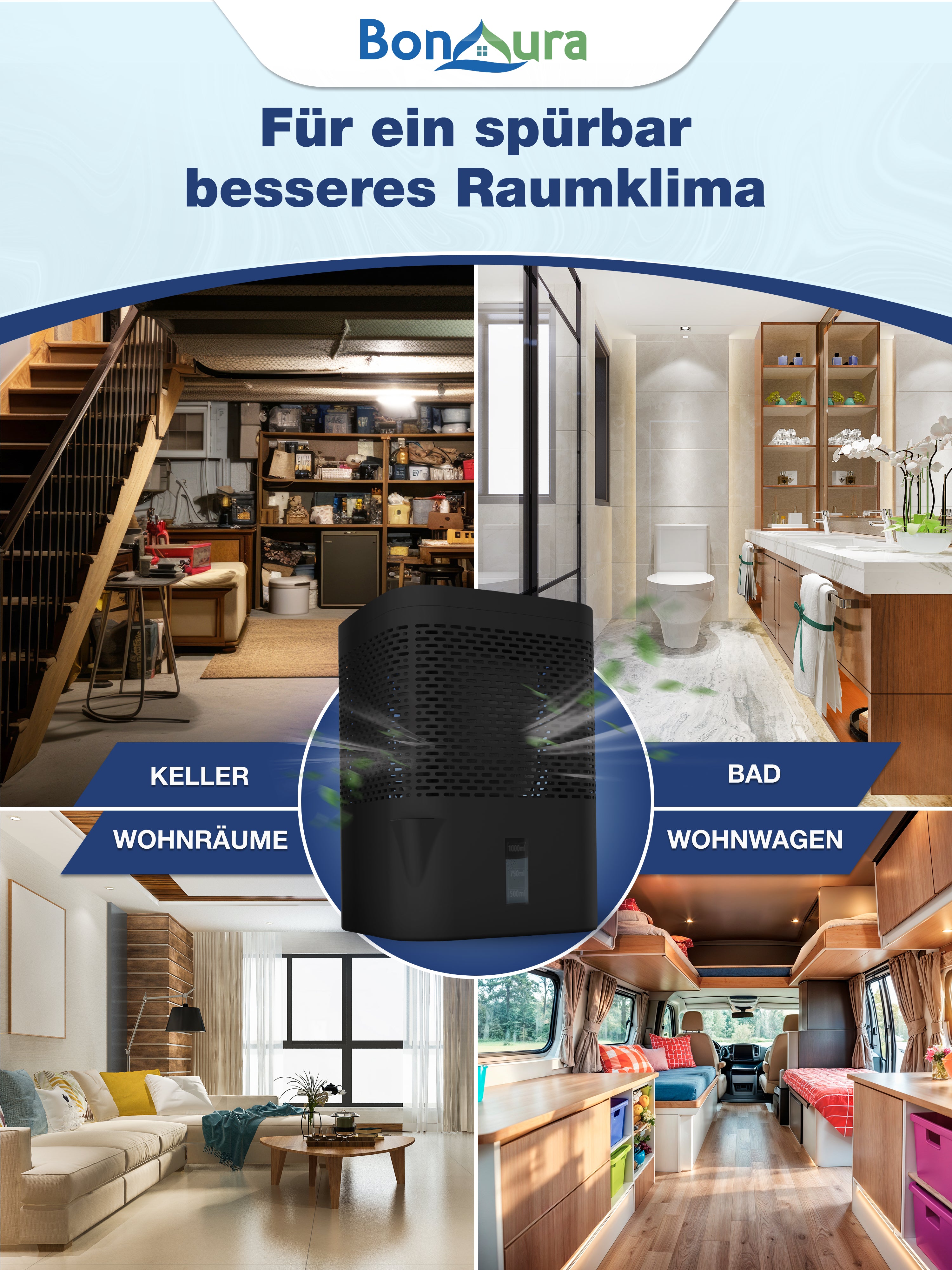 Kit AirOne Super Saver comprenant 2 déshumidificateurs (sans électricité) et 10 sachets de 680 g de granulés