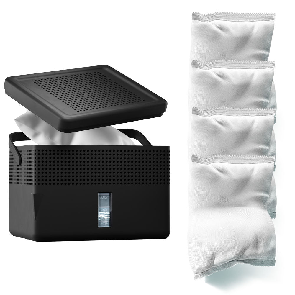 AirOne Max Bundle aus Granulat Luftentfeuchter und 5 x Granulat 980g