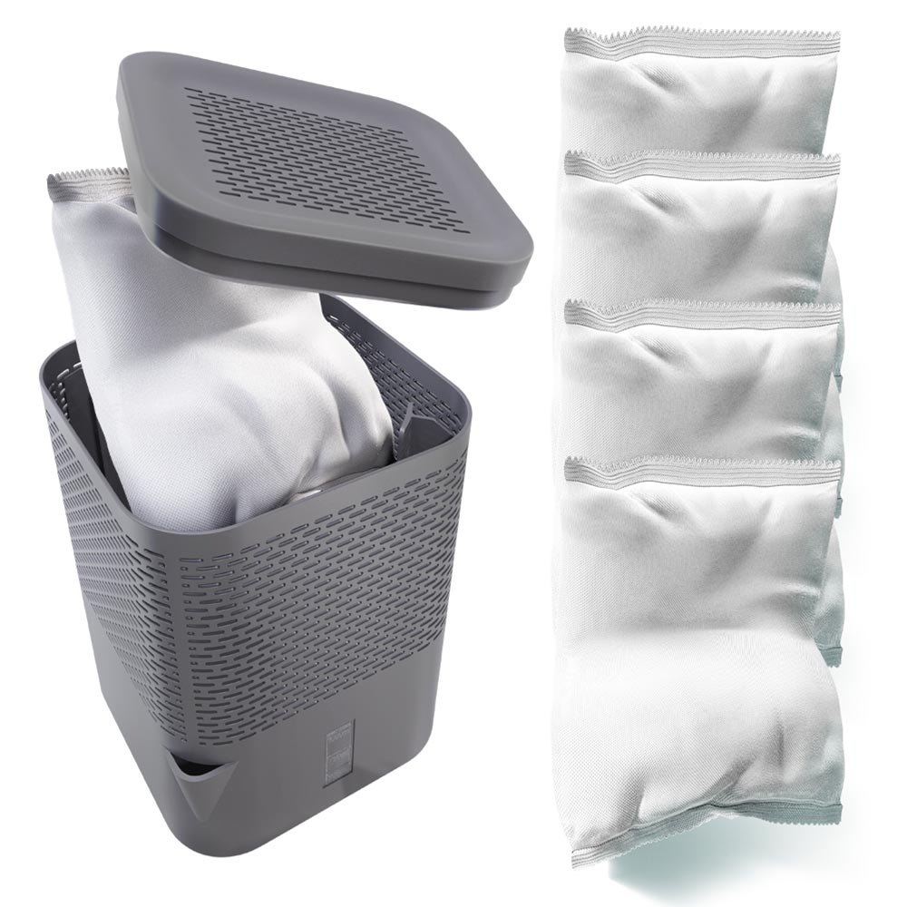 AirOne Bundle aus Luftentfeuchter ohne Strom und 5 x Granulat 680g
